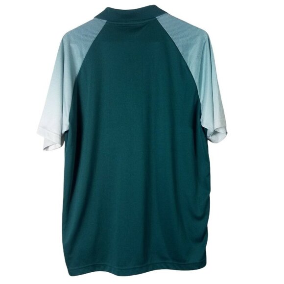 adidas ClimaCool Gradient Sleeve Stripe Polo Shirt Mens Golf Green Medium - Picture 2 of 6